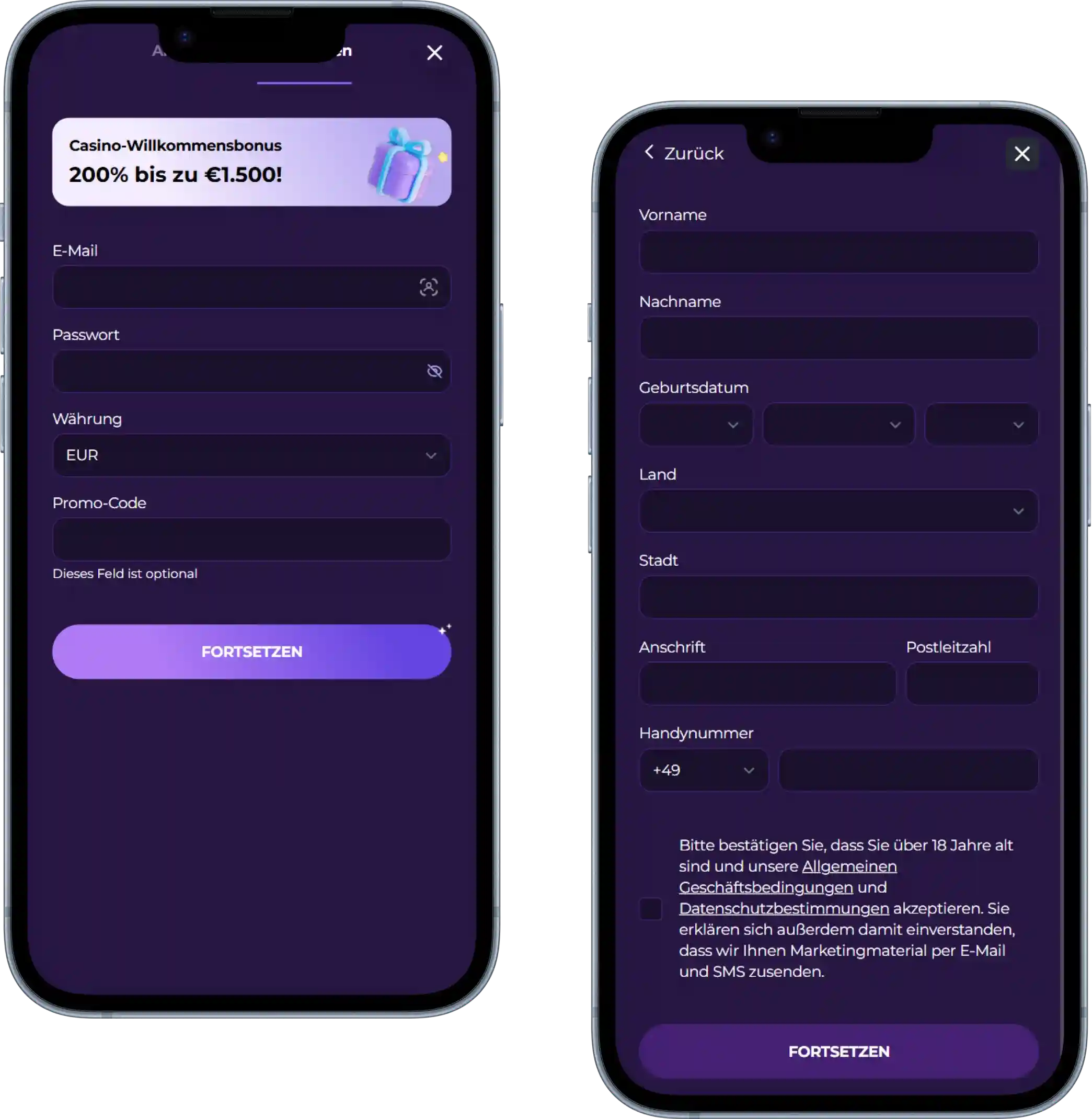 So melden Sie sich bei Astrozino an